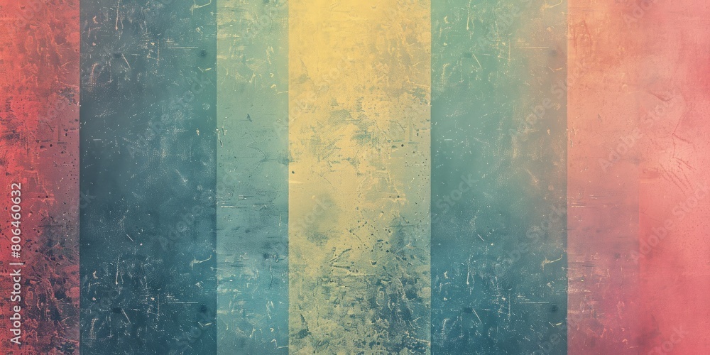 Aufkleber vibrant symphony: an abstract painting with a dynamic zigzag pattern.