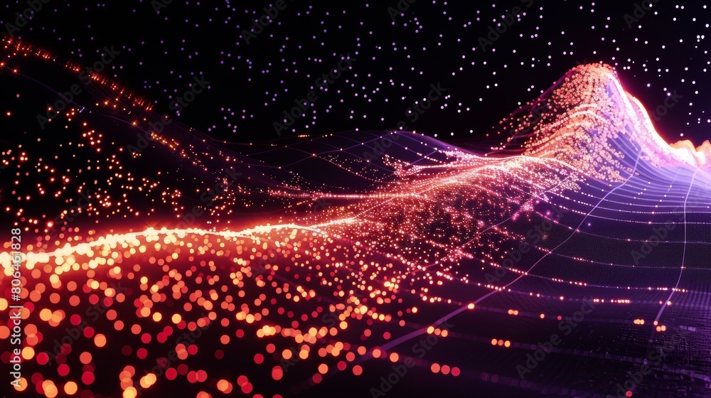 Poster a graph tracing the exponential decrease in particle abundance with each step in a decay chain.