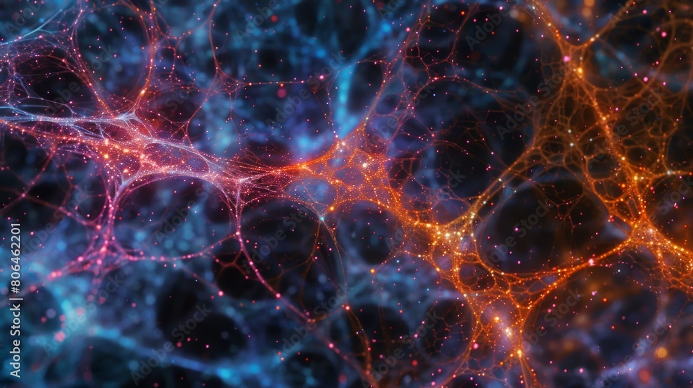 Poster a microscopic view reveals the intricate layers of the dark matter web each strand an essential comp