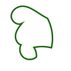 Green outline abstract shapes vector 