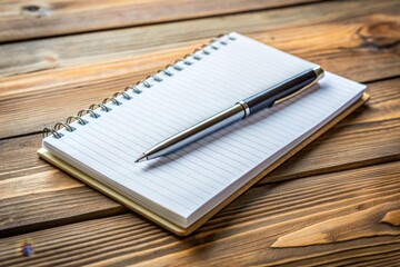 notepad on table with pen before meeting