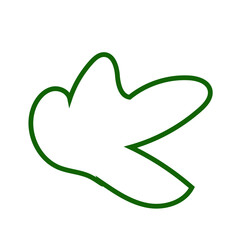 Green outline abstract shapes vector 