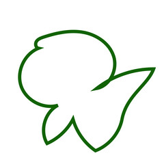 Green outline abstract shapes vector 