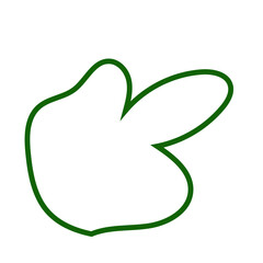 Green outline abstract shapes vector 