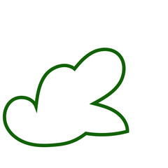 Green outline abstract shapes vector 