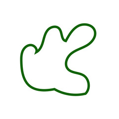 Green outline abstract shapes vector 