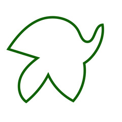 Green outline abstract shapes vector 