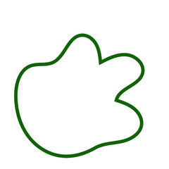 Green outline abstract shapes vector 