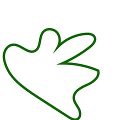 Green outline abstract shapes vector 