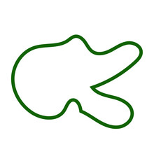 Green outline abstract shapes vector 