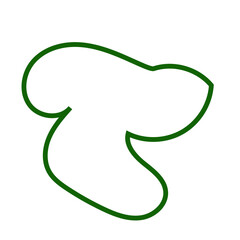 Green outline abstract shapes vector 