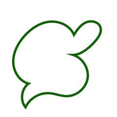 Green outline abstract shapes vector 