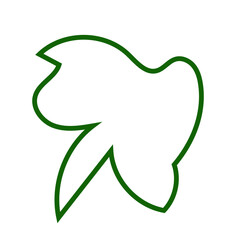 Green outline abstract shapes vector 