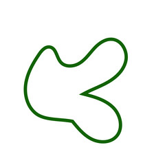 Obraz premium Green outline abstract shapes vector 
