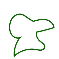 Green outline abstract shapes vector 