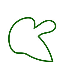 Green outline abstract shapes vector 