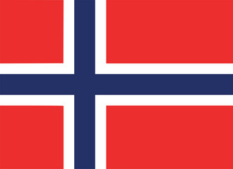 The flag of Norway
. Flag icon. Standard color. Vector illustration.