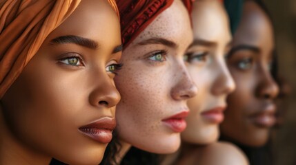 Obraz premium Beauty of many nationalities Group of women of various races.