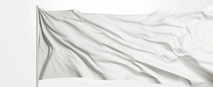 White medieval flag illustration No symbols, bars, patterns, patterns.