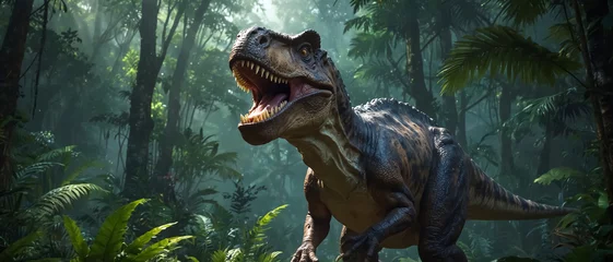  A T-Rex dinosaur in a fantastic jungle.  © Star Way
