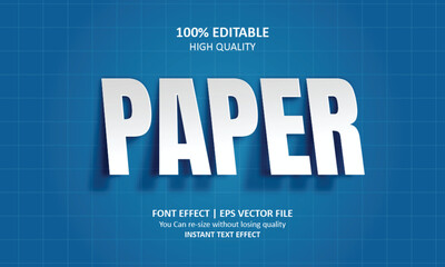 Editable paper 3D Text Effect