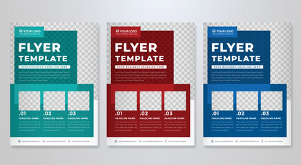 business flyer template with minimalist layout and modern style