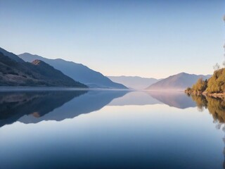 lake and mountains