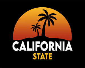 Obraz premium california state on black background
