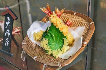 日本の天ぷらの食品サンプル