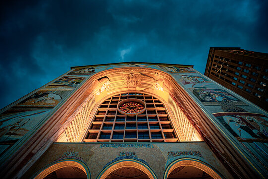 Basilica of the National shrine of our lady of Aparecida. A religious destination in Brazil.
