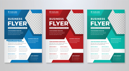 business flyer template with minimalist layout and modern style