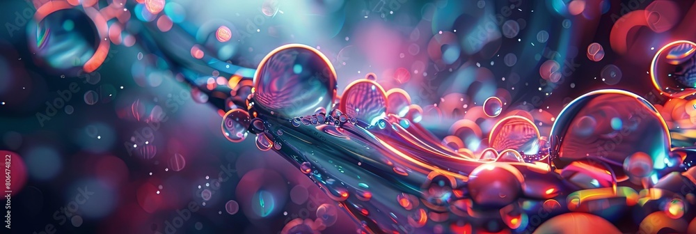 Poster abstract concept visualization techniques used to create a stunning image featuring a circular objec