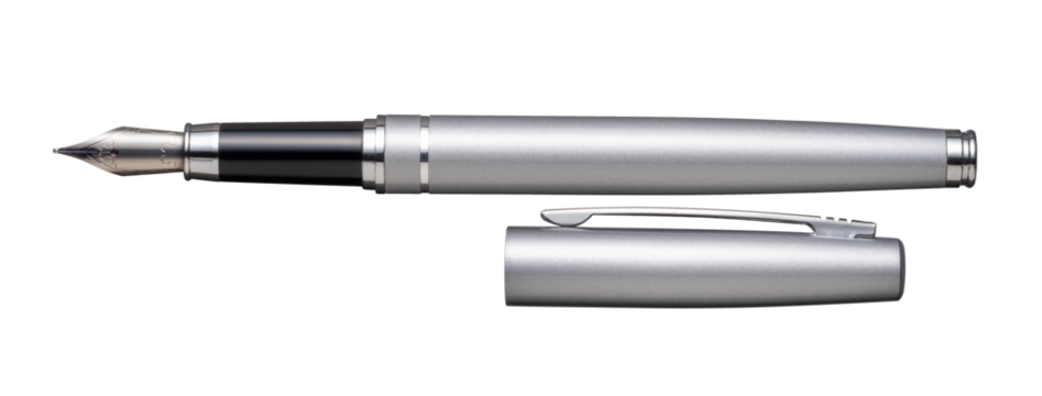 シルバーの万年筆