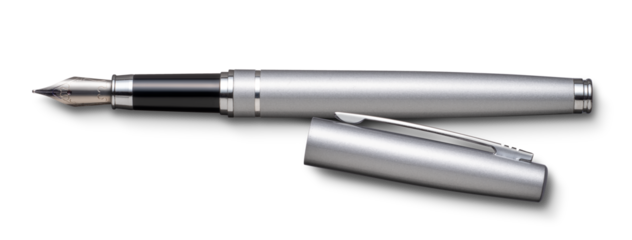 シルバーの万年筆