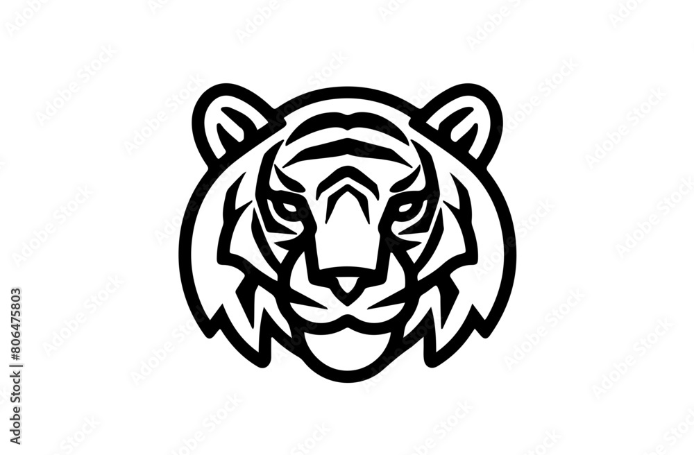 Wall mural Tiger logo design vector illustration