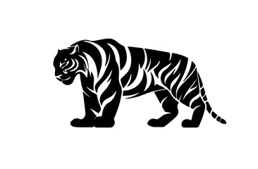 Obraz premium Tiger logo design vector illustration