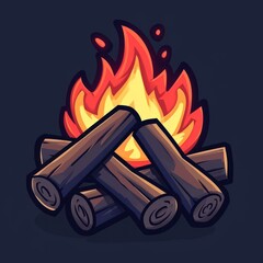 bonfire simple logo solid flat color