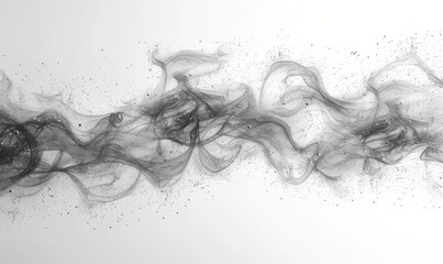 Create a black and white, smoke-like, ethereal, wispy, delicate, detailed, intricate, elegant, flowing, dynamic, interesting, unique, beautiful, mesmerizing, captivating, and visua