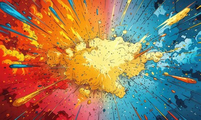 Colorful explosion.
