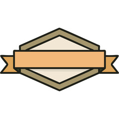 Ribbon Badge Sticker