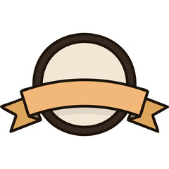 Ribbon Badge Sticker