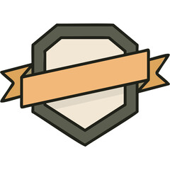 Ribbon Badge Sticker