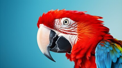 Vibrant macaw with striking plumage,