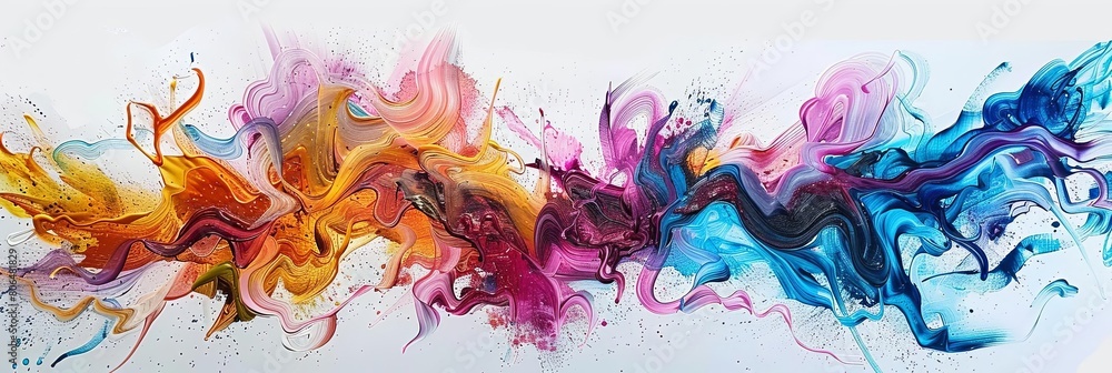 Poster expression of movement with innovative techniques in the art