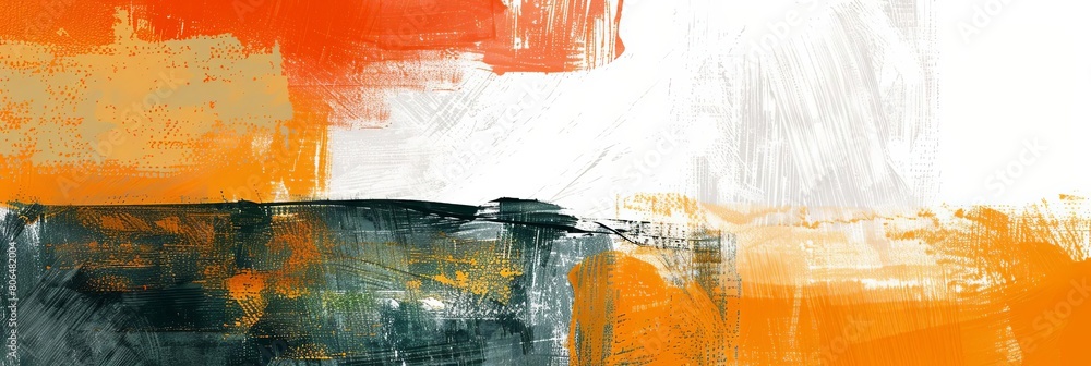 Poster expression of simplicity through minimalist shapes and textures, this abstract painting captures the