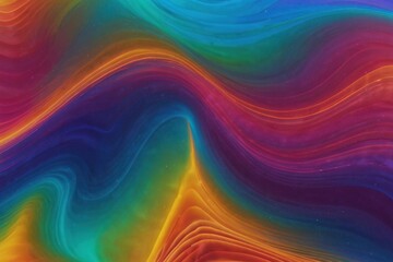 Obraz premium Abstract Holographic Neon Fluid Waves