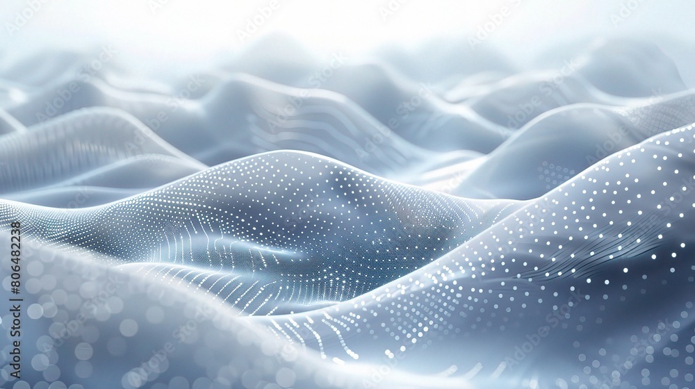 Aufkleber white technology background with soft gradients and glowing elements