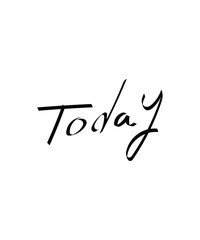 today text, vector best flat design.