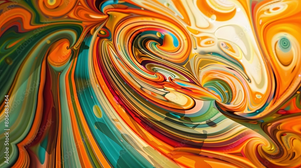 Poster hypnotic repetitive patterns in abstract art