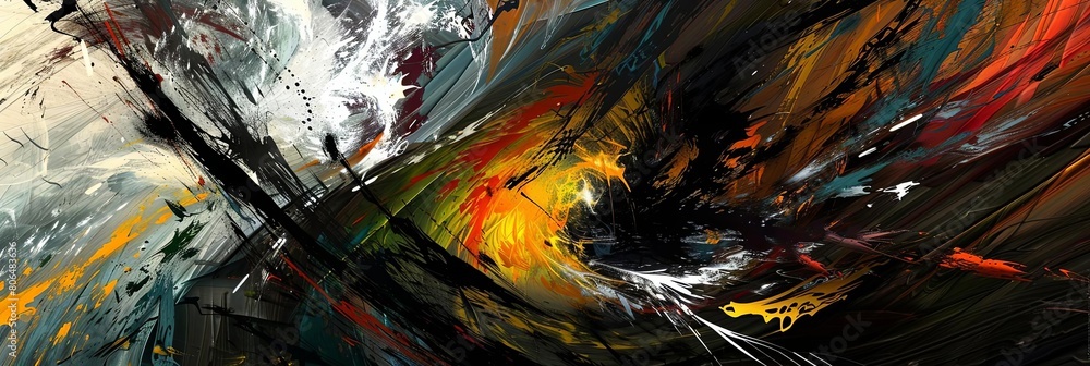 Poster imagination soars with abstraction in the form of an abstract painting